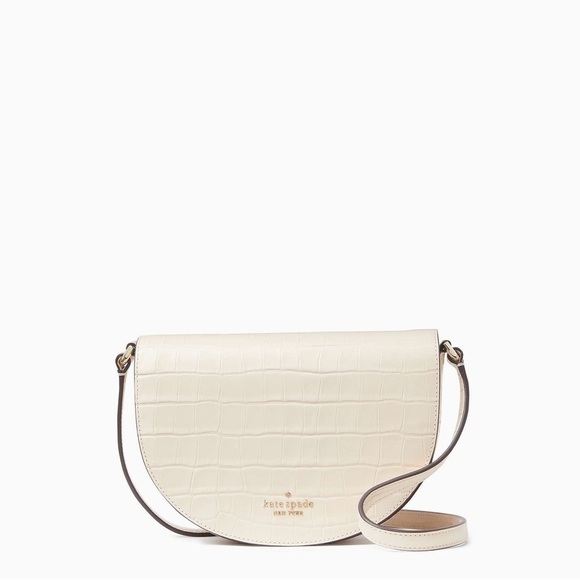 kate spade Handbags - Kate Spade ♠️ Luna Crescent Crossbody K9490 CROCODILE 🐊 Embossed bare (960) PS5